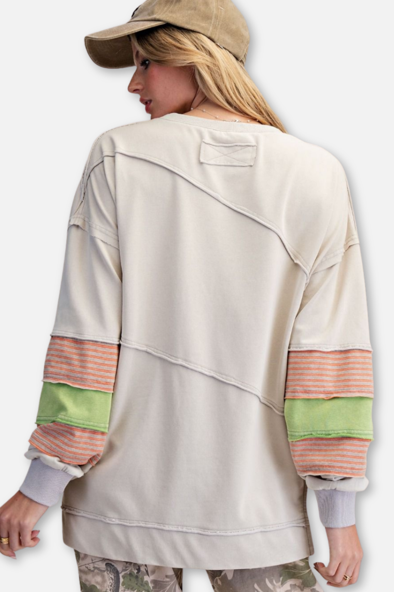 Terry Pullover - Khaki