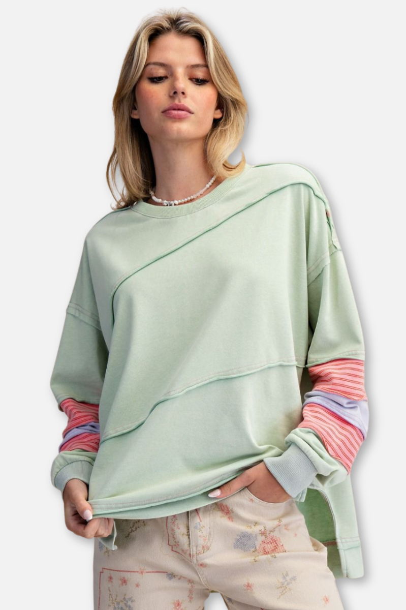 Terry Pullover - Pistachio