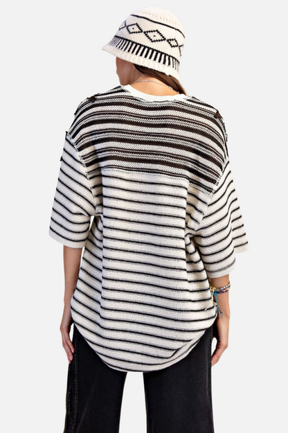 Star Patch Top - Ivory