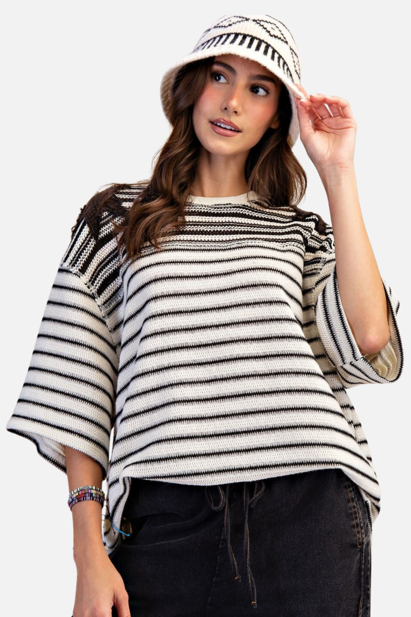 Star Patch Top - Ivory