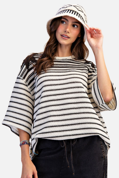 Star Patch Top - Ivory