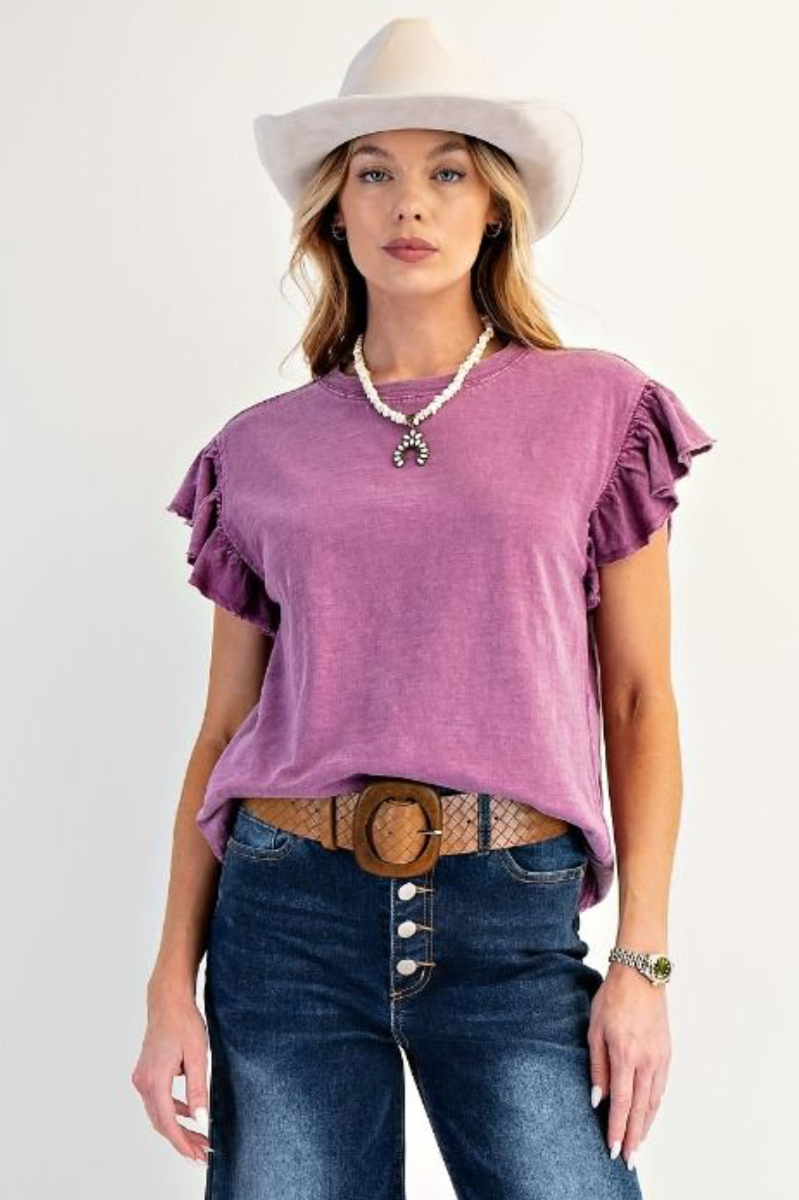 Wing Sleeve Top - Orchid