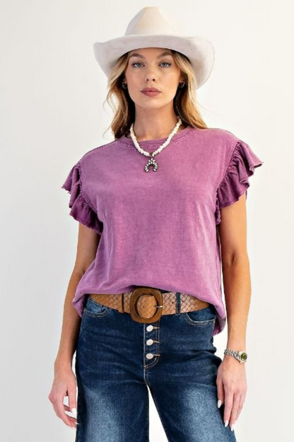 Wing Sleeve Top - Orchid