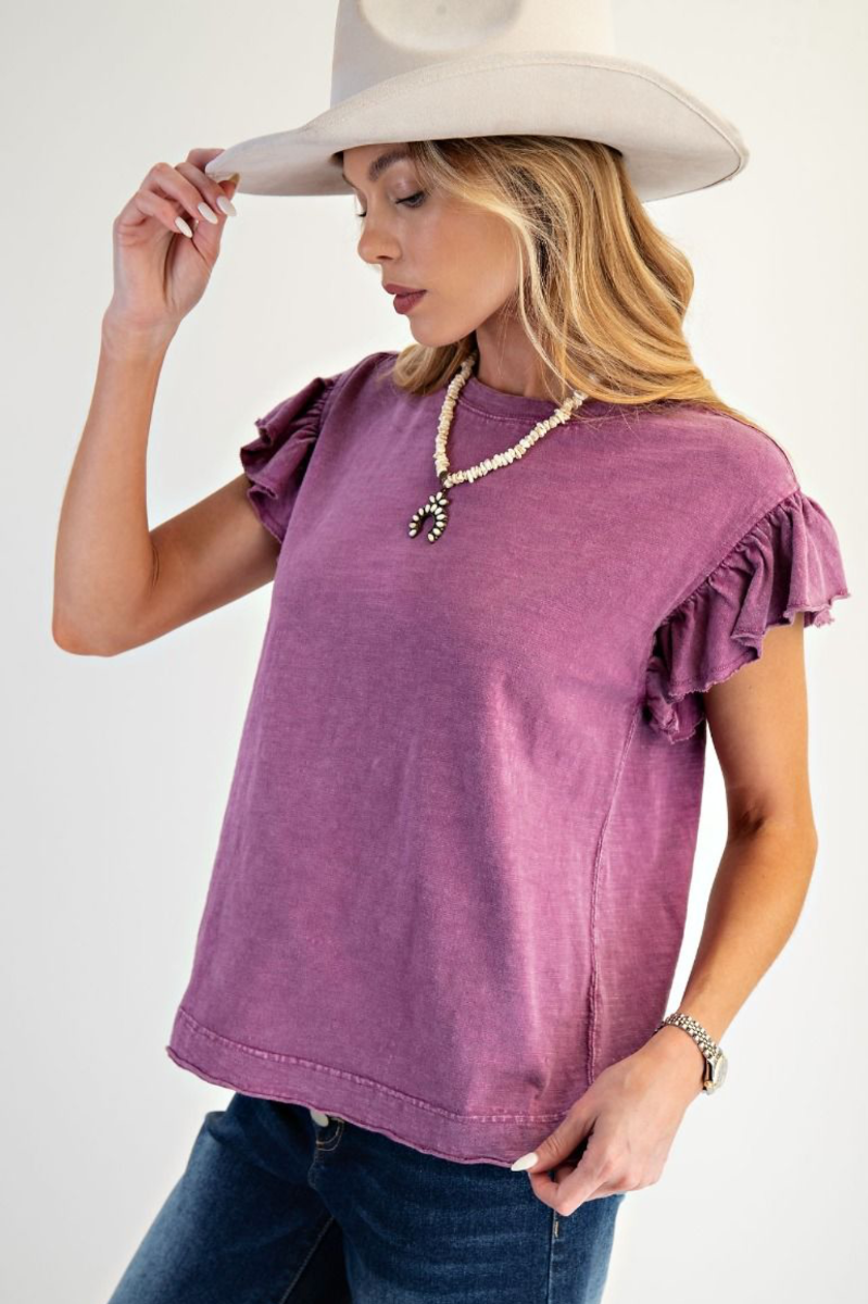 Wing Sleeve Top - Orchid