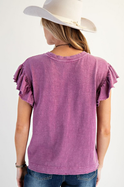 Wing Sleeve Top - Orchid