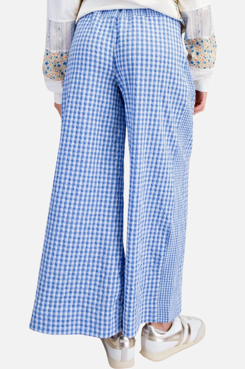 Seersucker Pant - Peri Blue