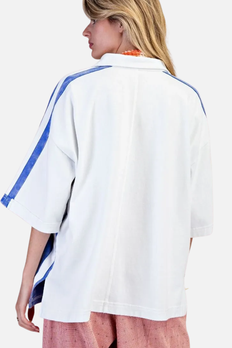Two Tone Top - Royal