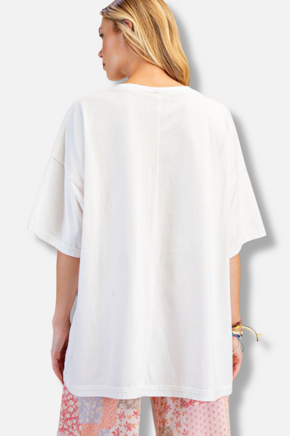 Boxy Jersey Tee - White