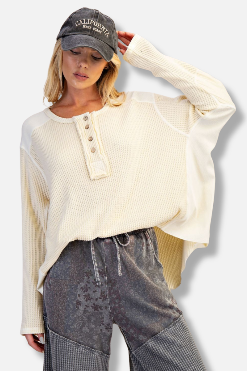 Thermal Henley Top - Vanilla 