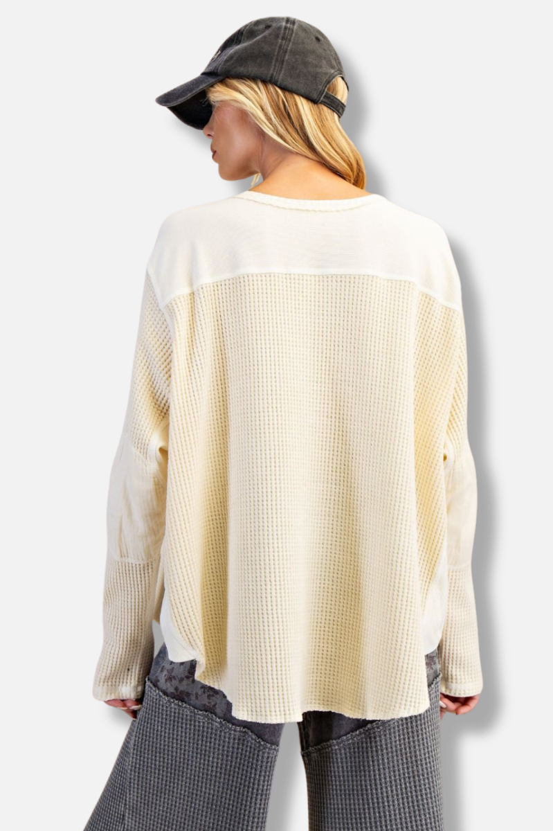 Thermal Henley Top - Vanilla 