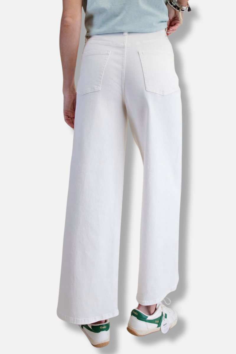 Distressed Stars & Stripe Pant - White