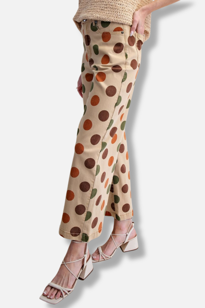 Polka Dots Pant - Camel 
