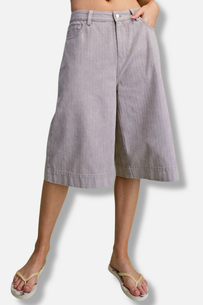Bermuda Twill Shorts - Pale Lavender
