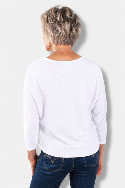 Boxy Pocket Tee - White