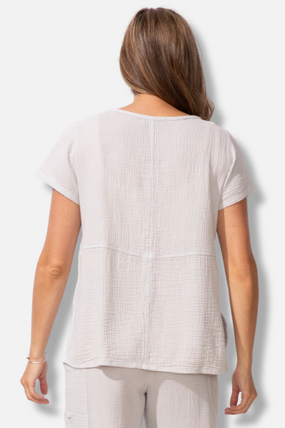 V-Neck Tee - Dune