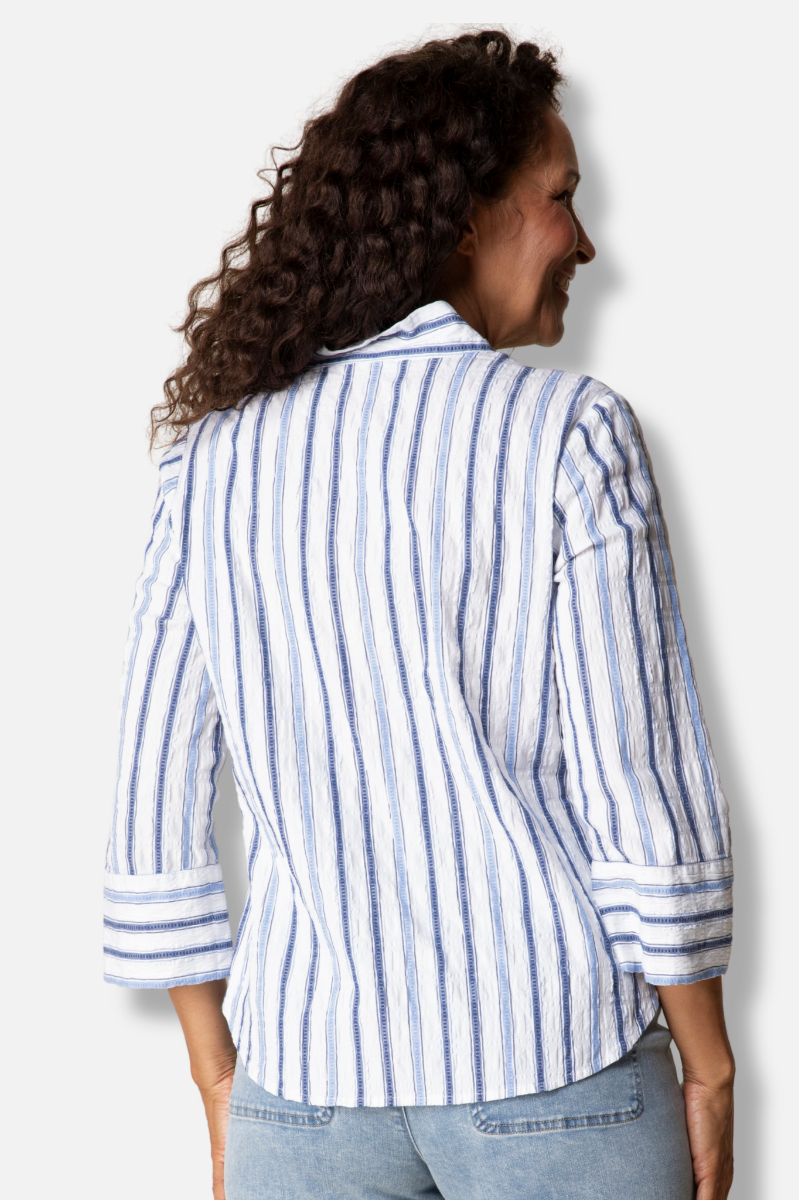 Half Placket Pullover - Sky
