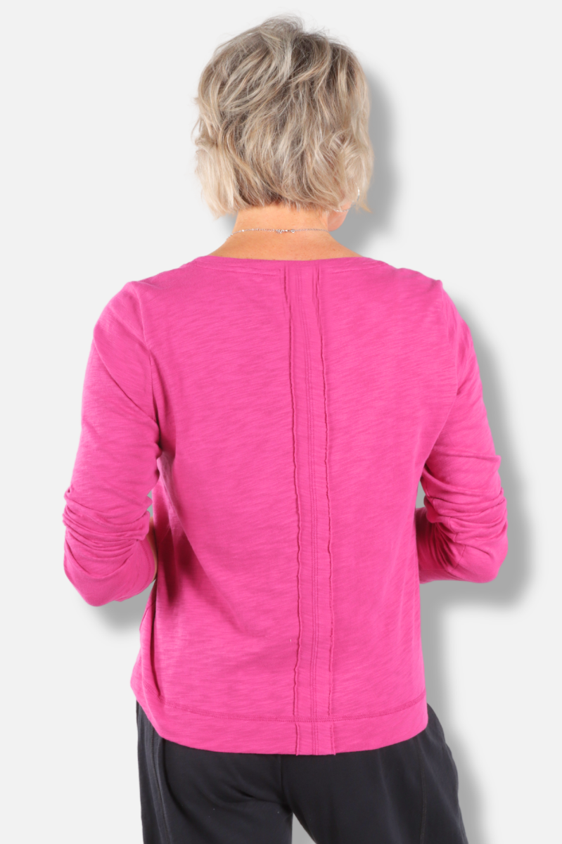 Stay Centered Tee - Fuchsia