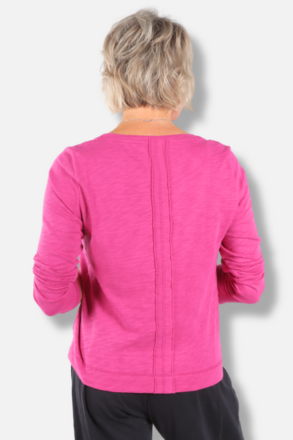 Stay Centered Tee - Fuchsia