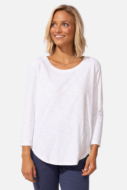 High-Lo Tee - White