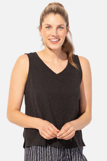V-Neck Tank - Black