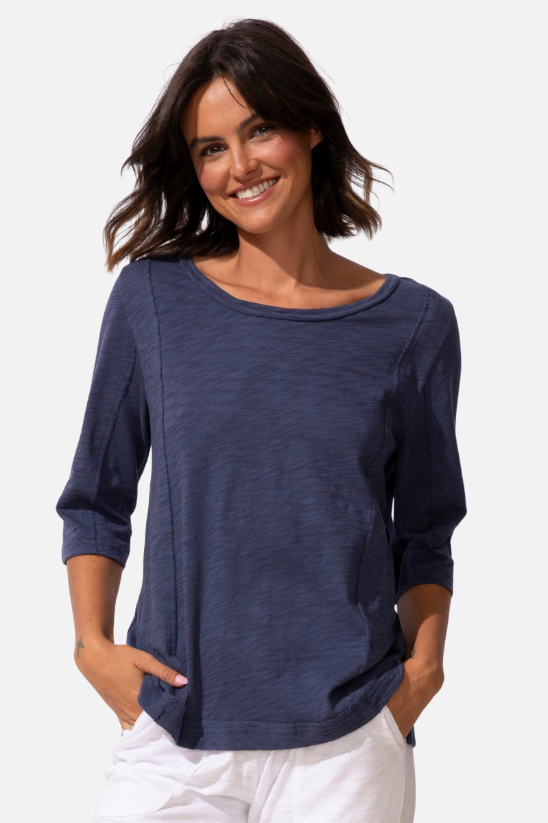 Seamed Elbow Tee - Navy
