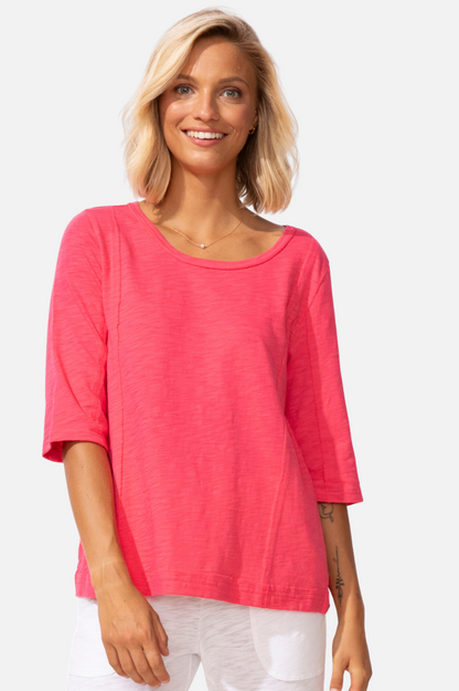 Seamed Elbow Tee - Poppy