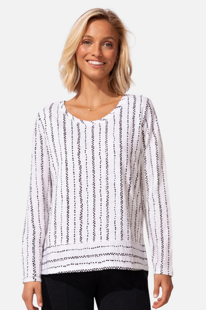 Lookout Pullover - White Stripe