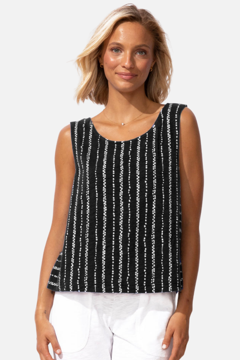 Harborside Tank - Black Stripe