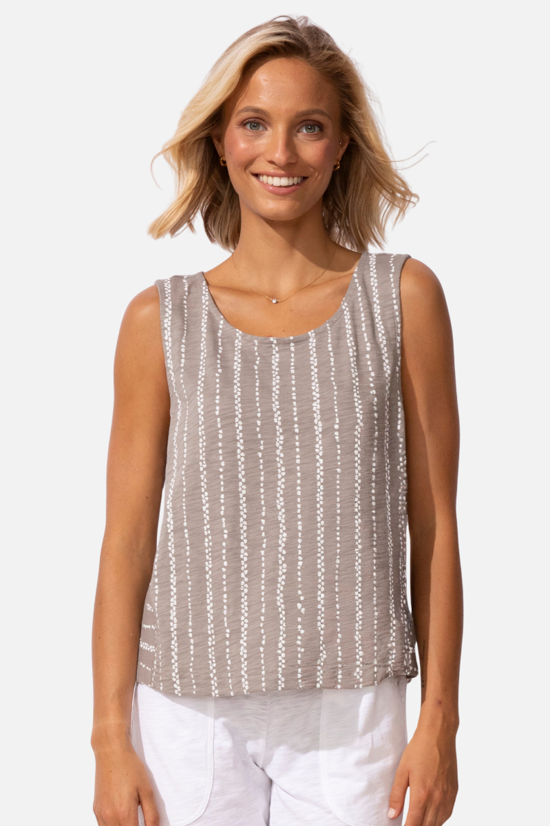 Harborside Tank - Fog Stripe