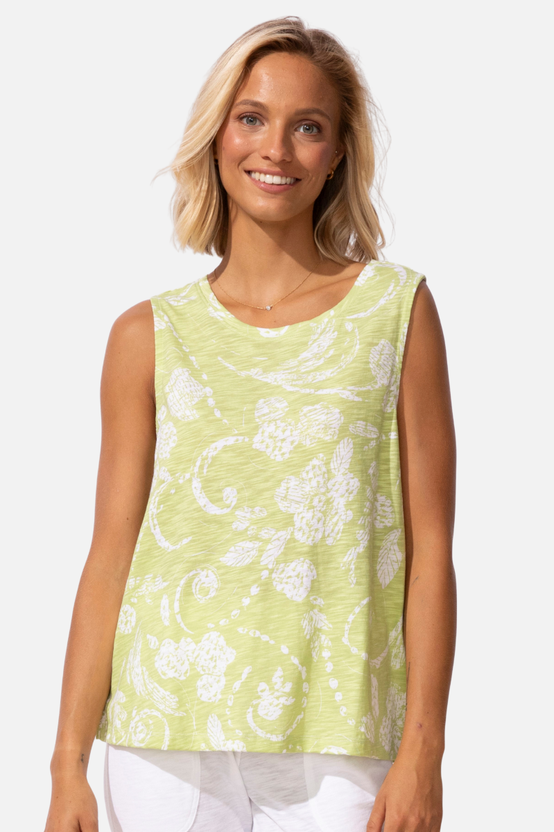 Crew Tank - Kiwi Vintage Scroll