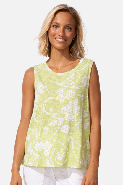 Crew Tank - Kiwi Vintage Scroll