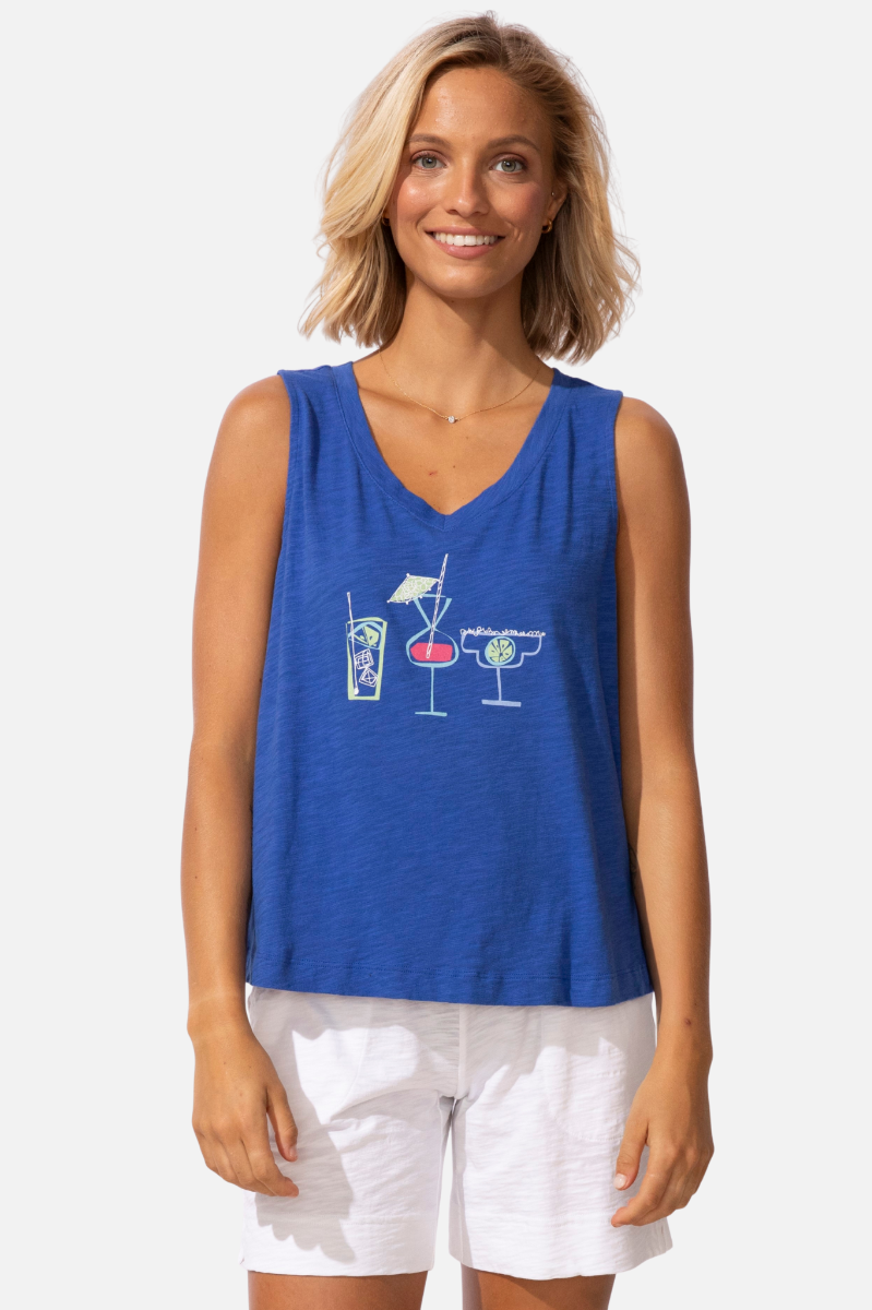 V Neck Tank - Resort Escape Cocktails