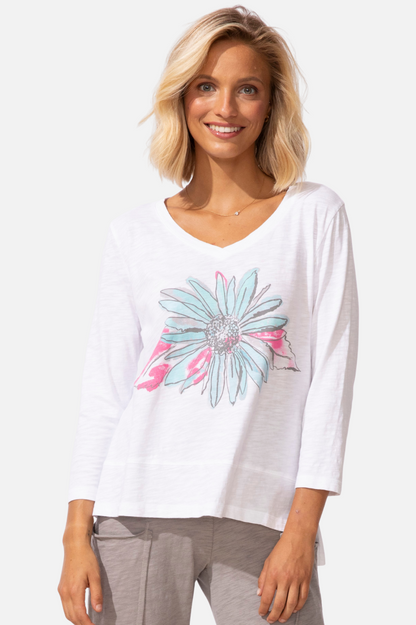 Easy V Tee - White