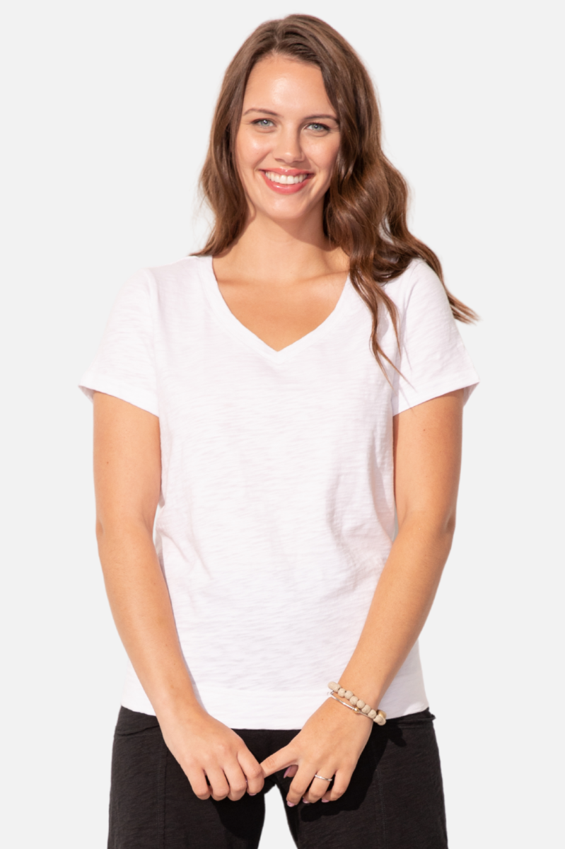 V-Neck Tee - White