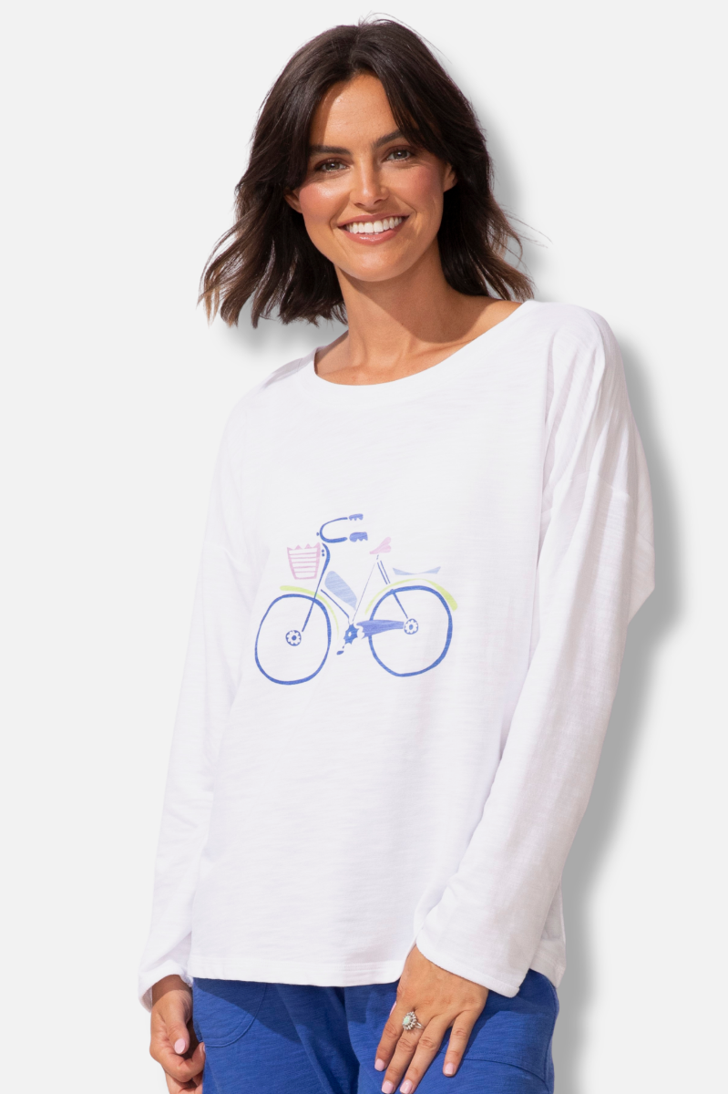 Bicycle Pullover - White