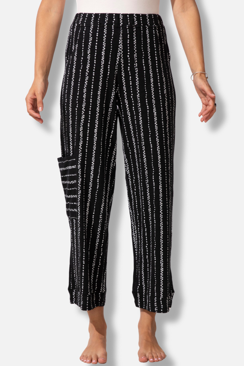 J Pocket Flood - Black Driftwood Stripe