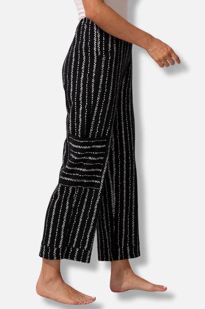 J Pocket Flood - Black Driftwood Stripe