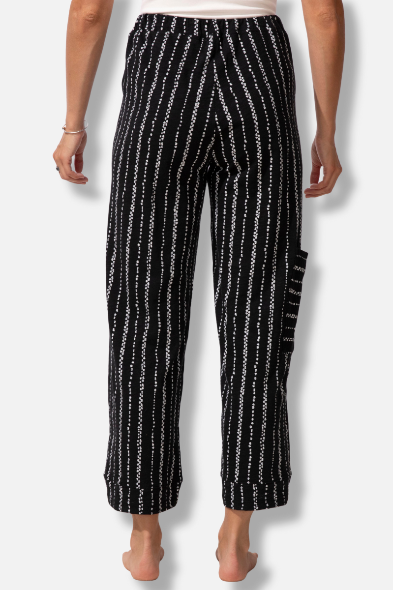 J Pocket Flood - Black Driftwood Stripe