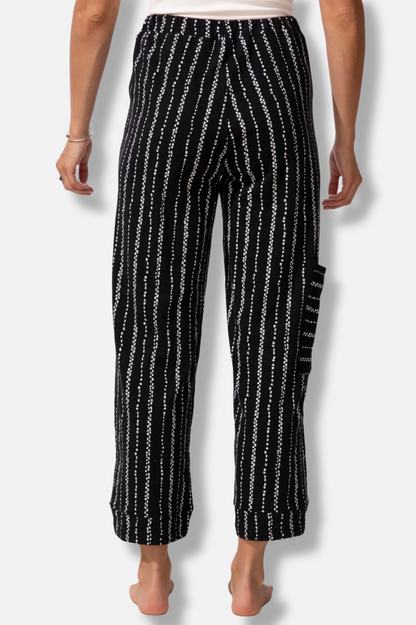 J Pocket Flood - Black Driftwood Stripe