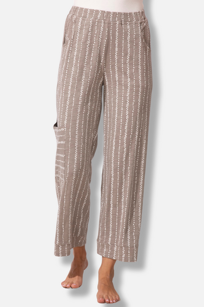 J Pocket Flood - Fog Driftwood Stripe