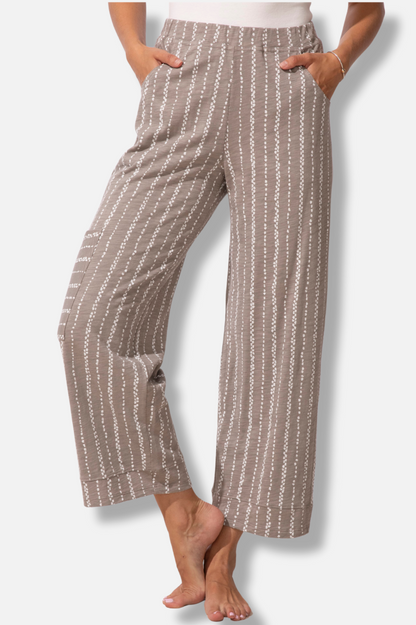 J Pocket Flood - Fog Driftwood Stripe