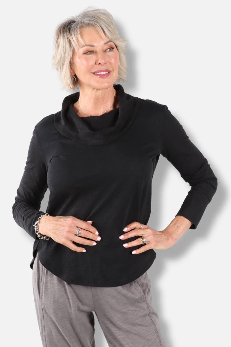 High Lo Cowl - Black