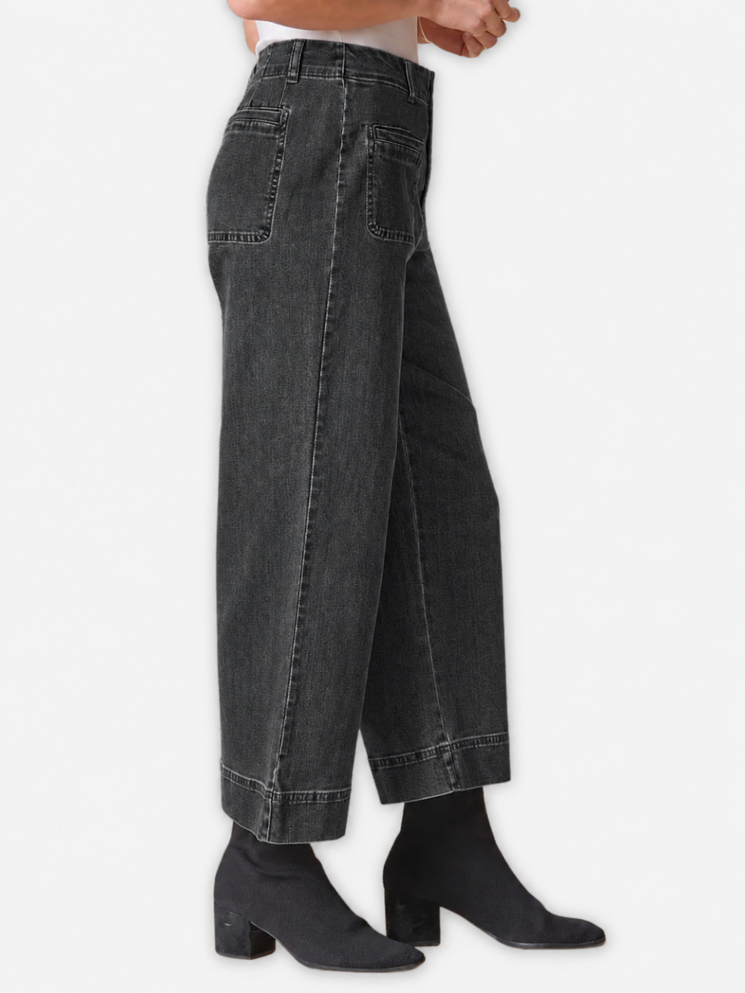 Ankle Jean - Black Denim 