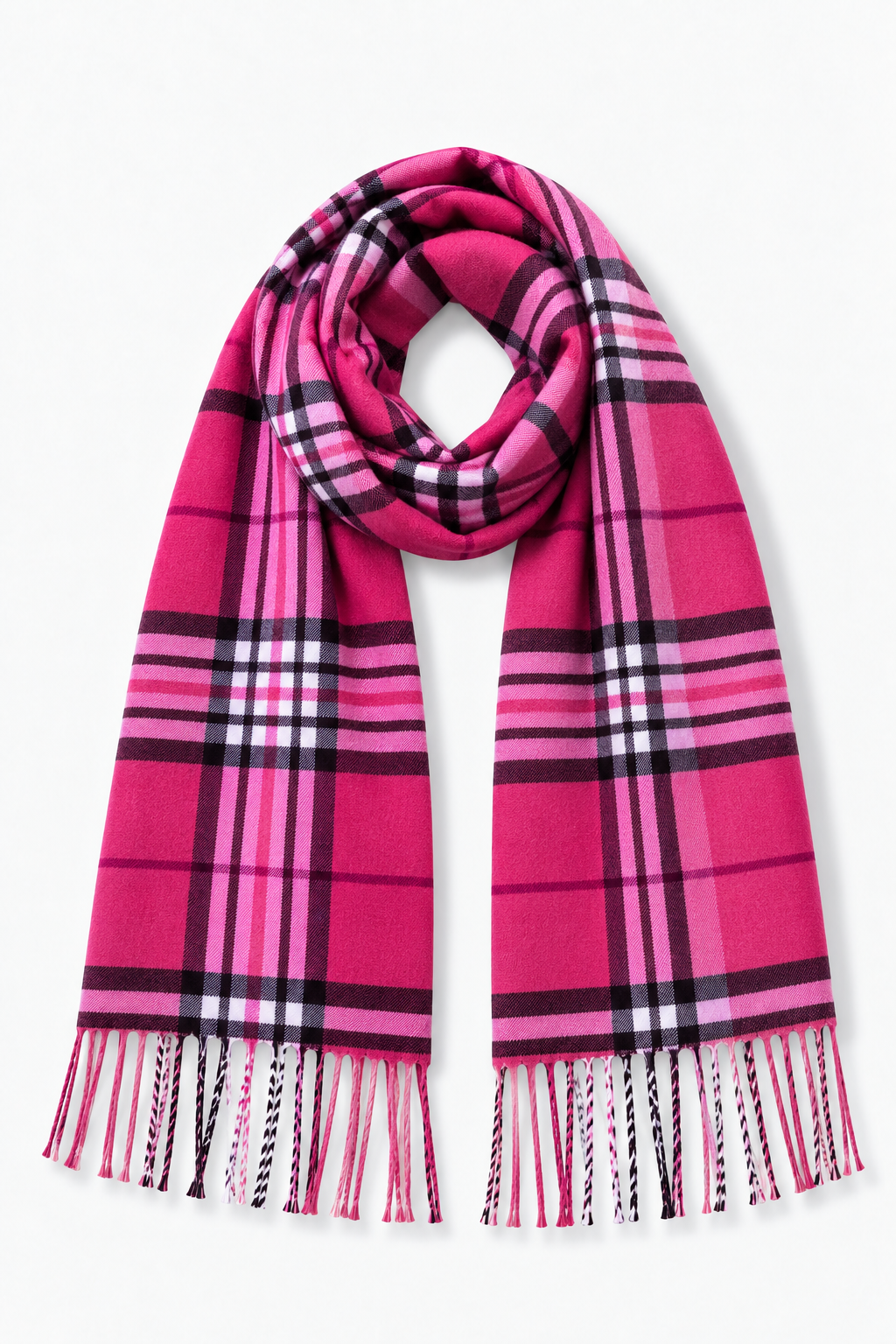 Plaid Muffler - Pink Plaid