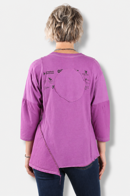 Triangle Floral Tee - Purple #1