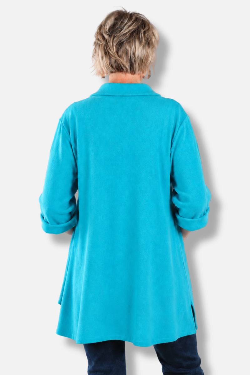 Sassy Cowl Jacket - Azure