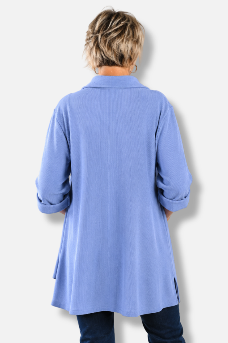 Sassy Cowl Jacket - Bachelor's Button 