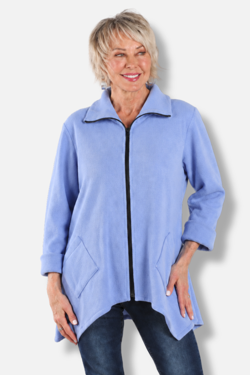 Sassy Cowl Jacket - Bachelor's Button 