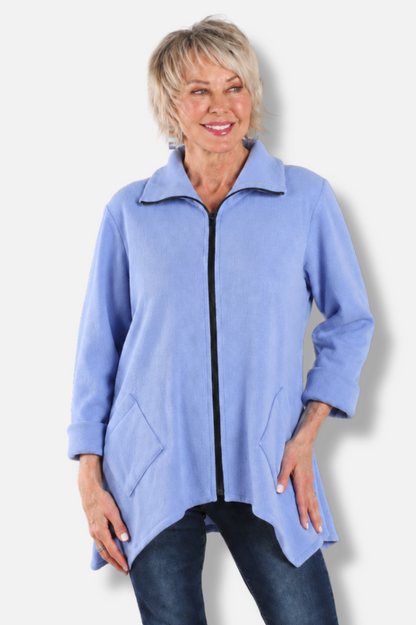 Sassy Cowl Jacket - Bachelor's Button 