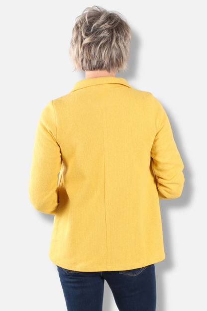 Collared Knit Jacket - Sunflower